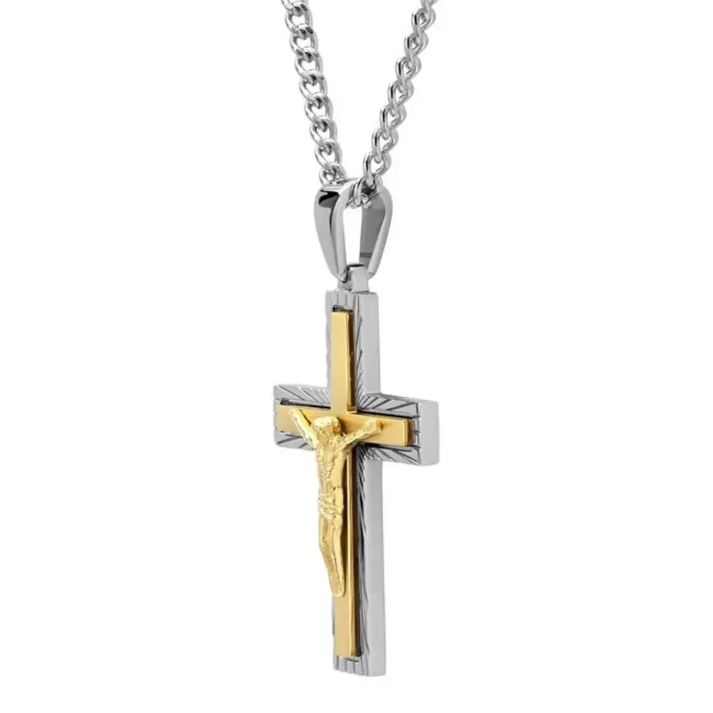 Crucifix Men's Stainless Steel Cross Pendant